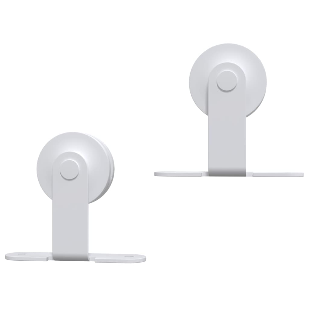 Kit Accessori per Porta Scorrevole 200 cm Acciaio Bianco