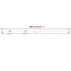 Kit Accessori per Porta Scorrevole 200 cm Acciaio Bianco