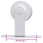 Kit Accessori per Porta Scorrevole 200 cm Acciaio Bianco
