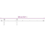 Kit Accessori per Porta Scorrevole 183 cm Acciaio Bianco