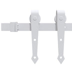 Kit Accessori per Porta Scorrevole 183 cm Acciaio Bianco
