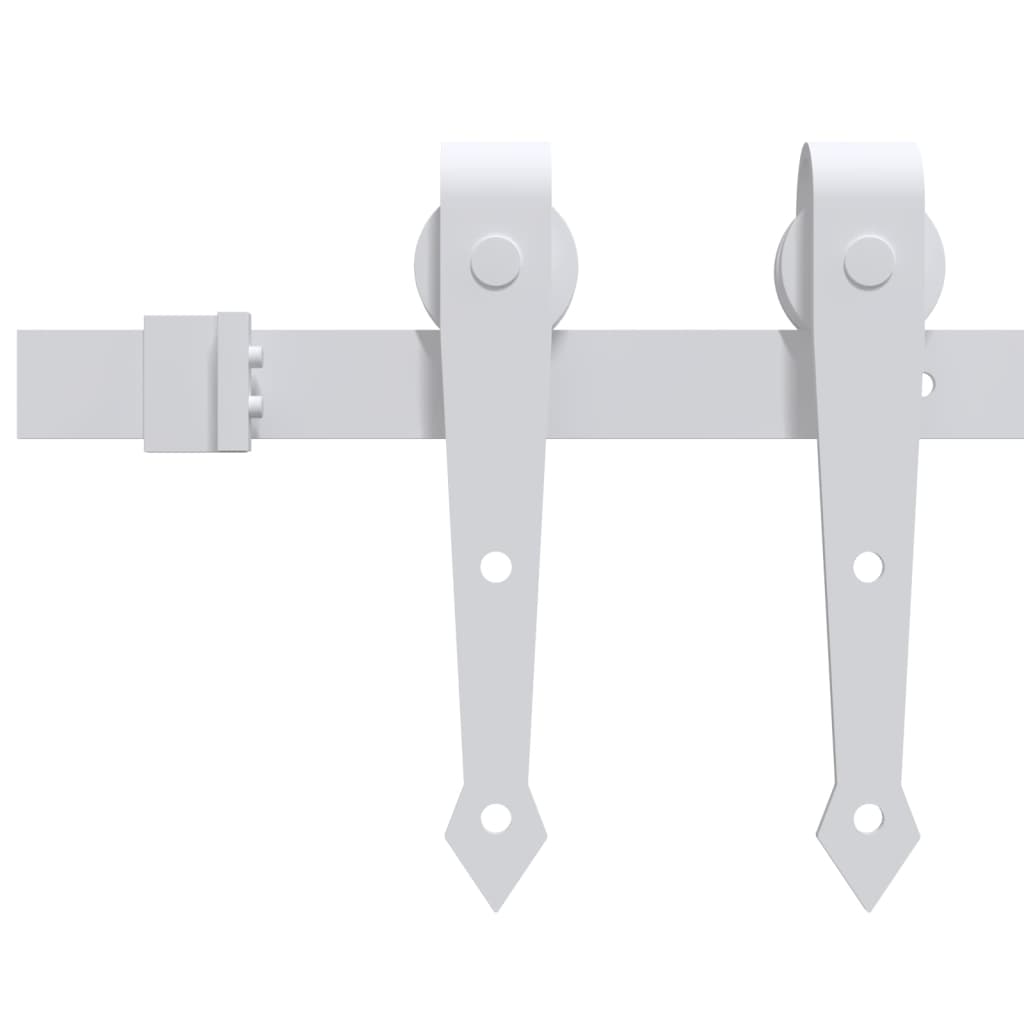 Kit Accessori per Porta Scorrevole 183 cm Acciaio Bianco