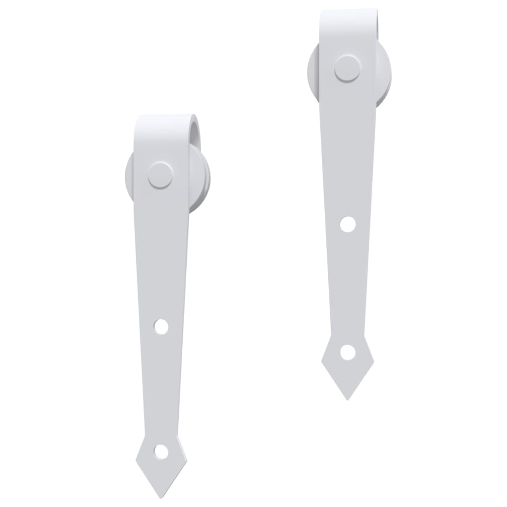 Kit Accessori per Porta Scorrevole 183 cm Acciaio Bianco
