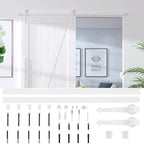 Kit Accessori per Porta Scorrevole 183 cm Acciaio Bianco