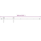 Kit Accessori per Porta Scorrevole 183 cm Acciaio Bianco