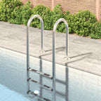 Scala per Piscina 54x38x158 cm Acciaio Inox 304