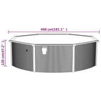 Piscina fuori terra 460x120 cm con scaletta 4 gradini