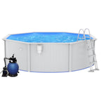 Piscina fuori terra 460x120 cm con pompa filtro a sabbia e scaletta