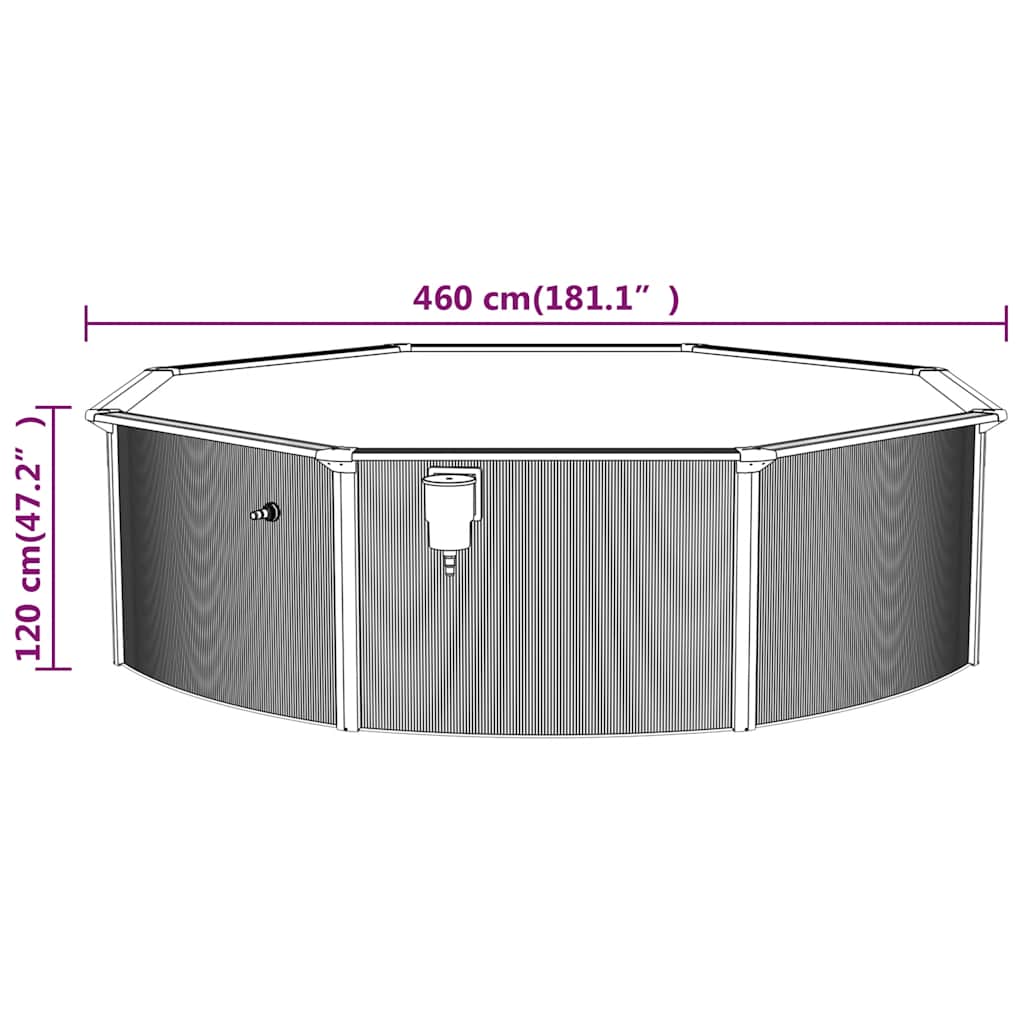 Piscina fuori terra 460x120 cm con pompa filtro a sabbia e scaletta
