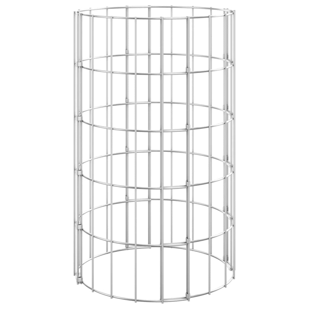 Palo Gabbione Circolare in Acciaio Zincato Ø30x50 cm