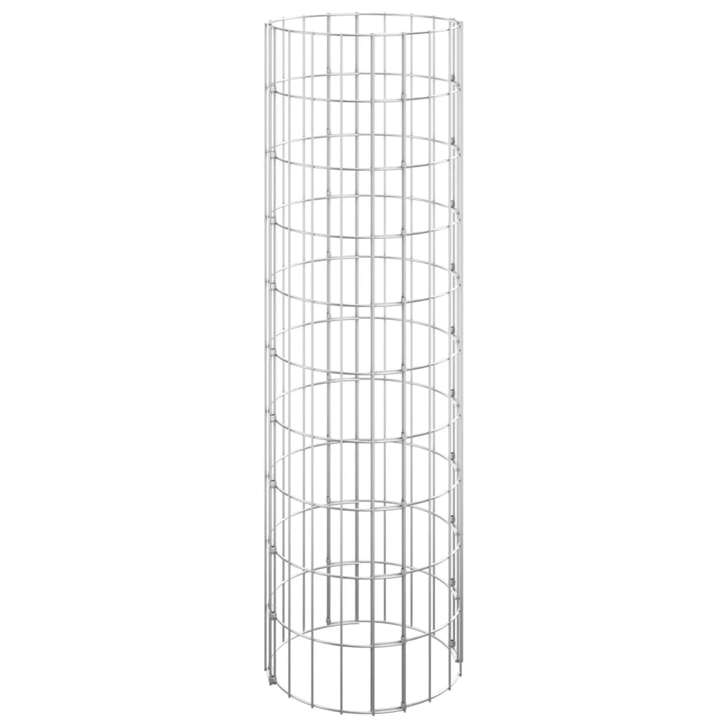 Palo Gabbione Circolare in Acciaio Zincato Ø30x100 cm