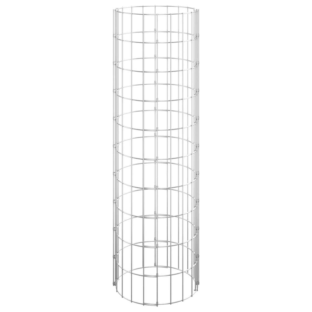 Palo Gabbione Circolare in Acciaio Zincato Ø30x100 cm