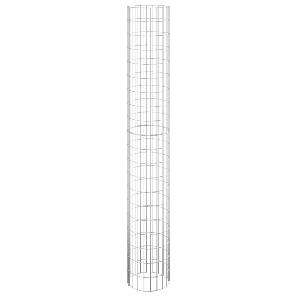 Palo Gabbione Circolare in Acciaio Zincato Ø30x200 cm