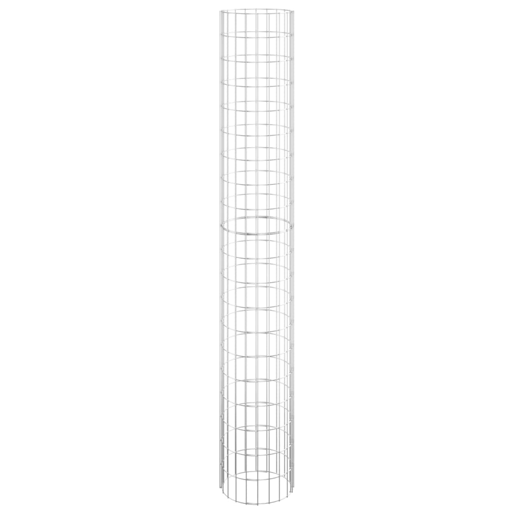 Palo Gabbione Circolare in Acciaio Zincato Ø30x200 cm
