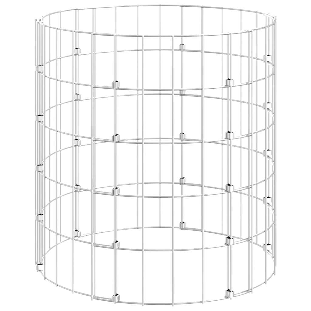 Palo Gabbione Circolare in Acciaio Zincato Ø50x50 cm