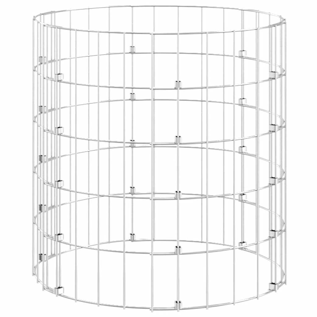 Palo Gabbione Circolare in Acciaio Zincato Ø50x50 cm