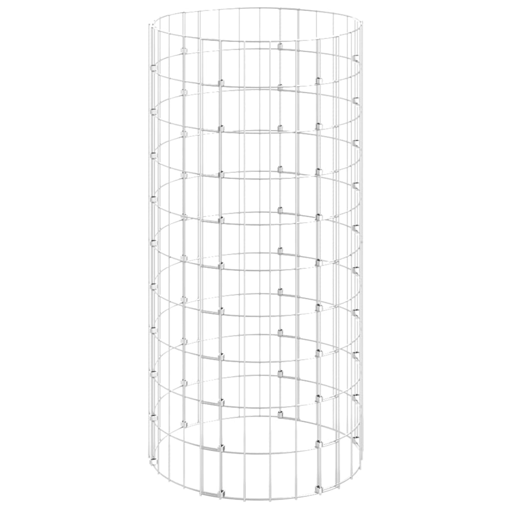 Palo Gabbione Circolare in Acciaio Zincato Ø50x100 cm