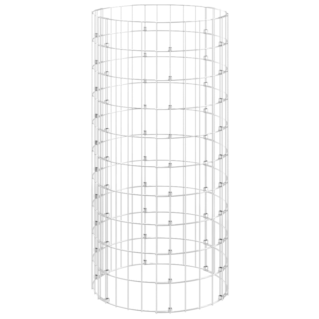 Palo Gabbione Circolare in Acciaio Zincato Ø50x100 cm