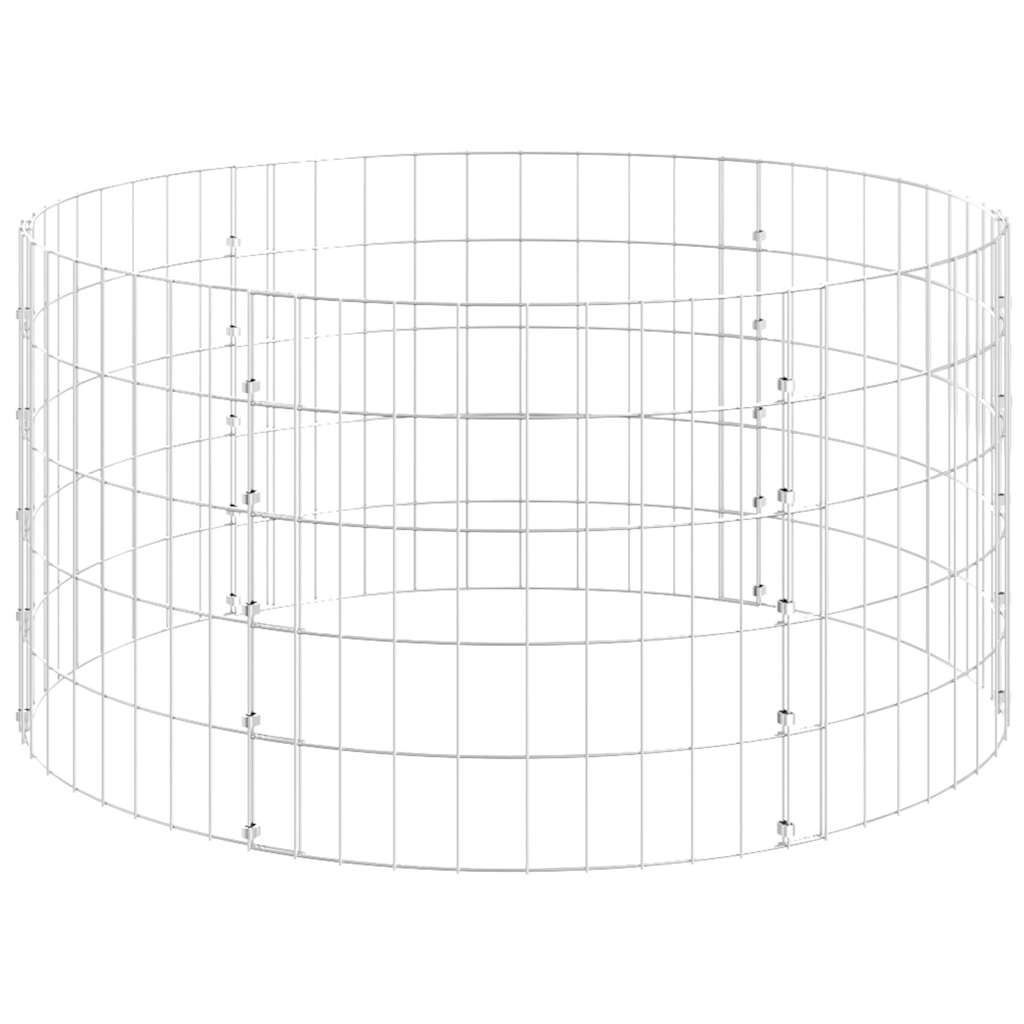 Palo Gabbione Circolare in Acciaio Zincato Ø100x50 cm