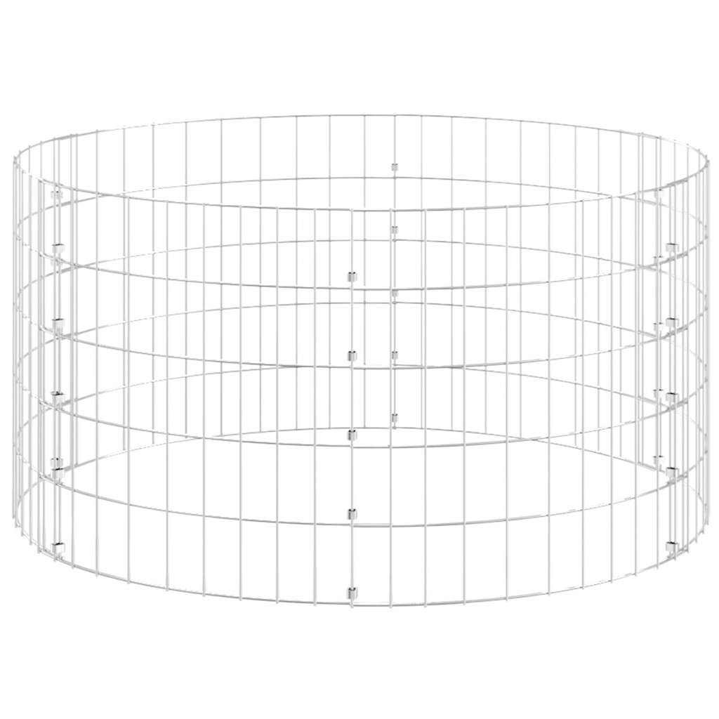Palo Gabbione Circolare in Acciaio Zincato Ø100x50 cm