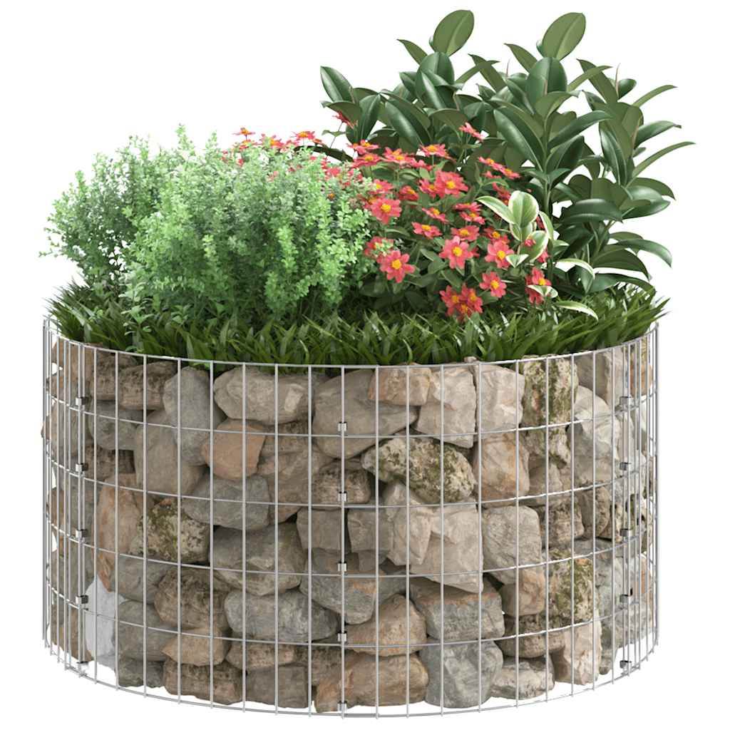 Palo Gabbione Circolare in Acciaio Zincato Ø100x50 cm