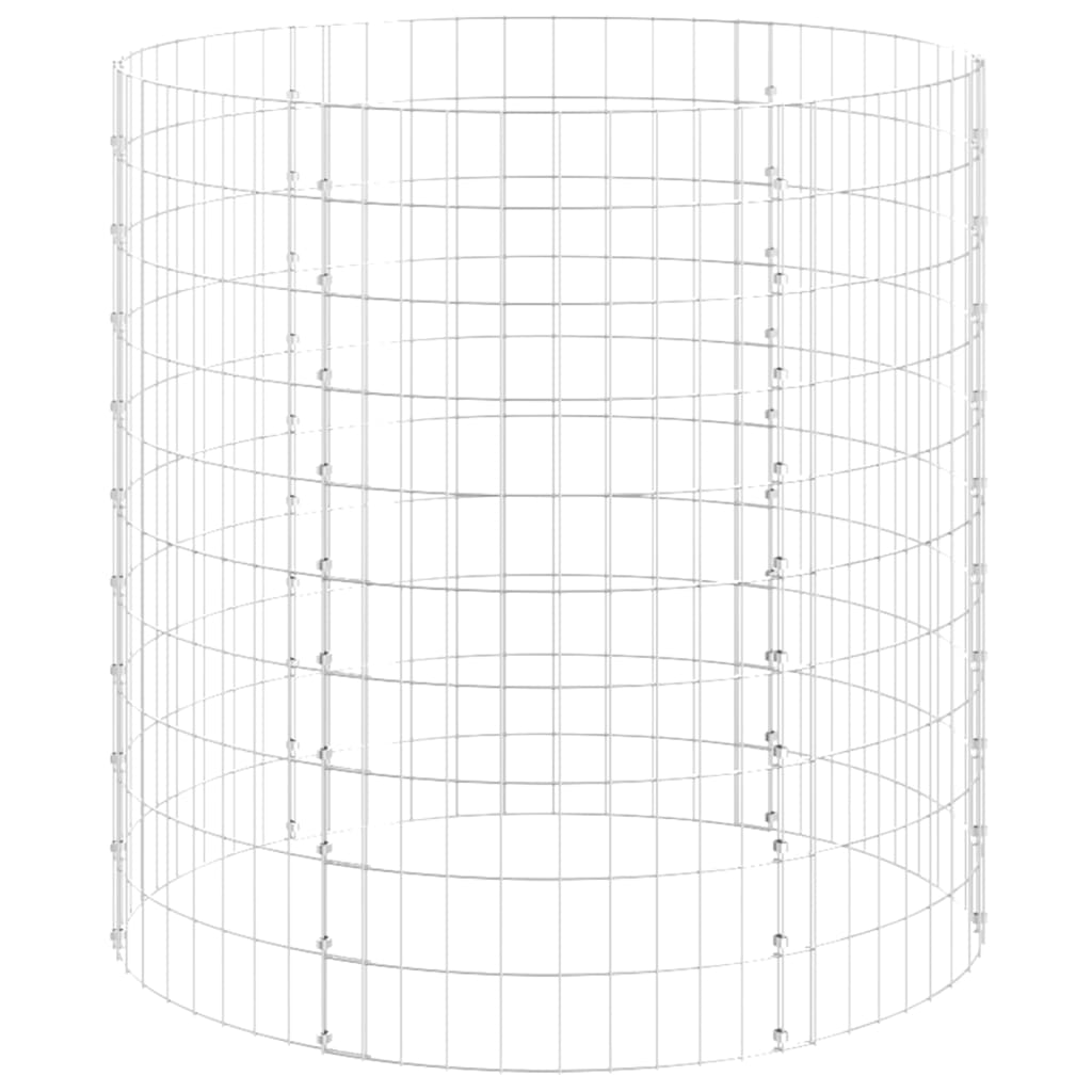 Palo Gabbione Circolare in Acciaio Zincato Ø100x100 cm