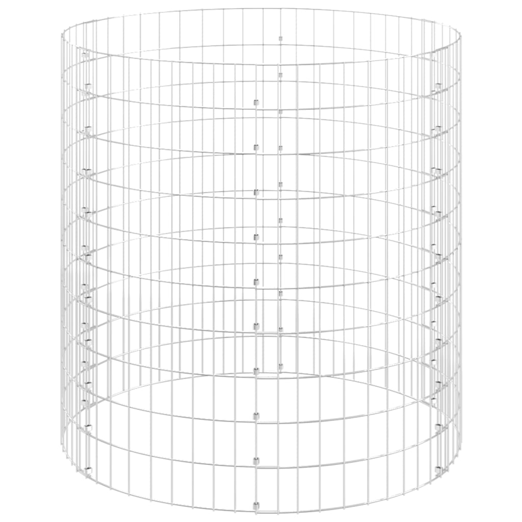Palo Gabbione Circolare in Acciaio Zincato Ø100x100 cm