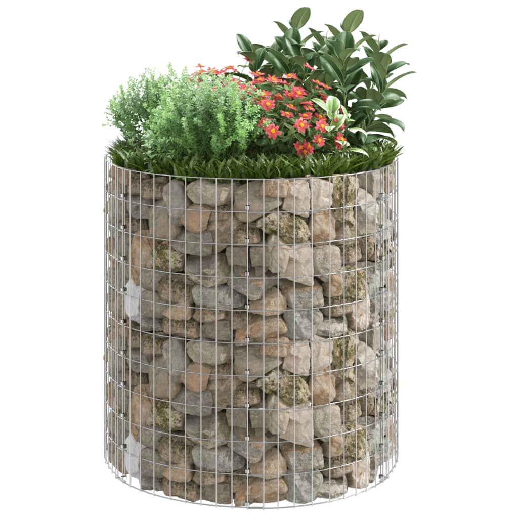 Palo Gabbione Circolare in Acciaio Zincato Ø100x100 cm