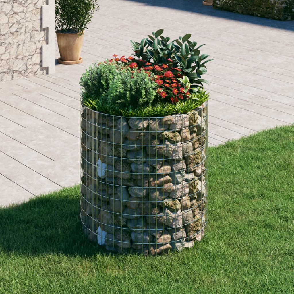 Palo Gabbione Circolare in Acciaio Zincato Ø100x100 cm