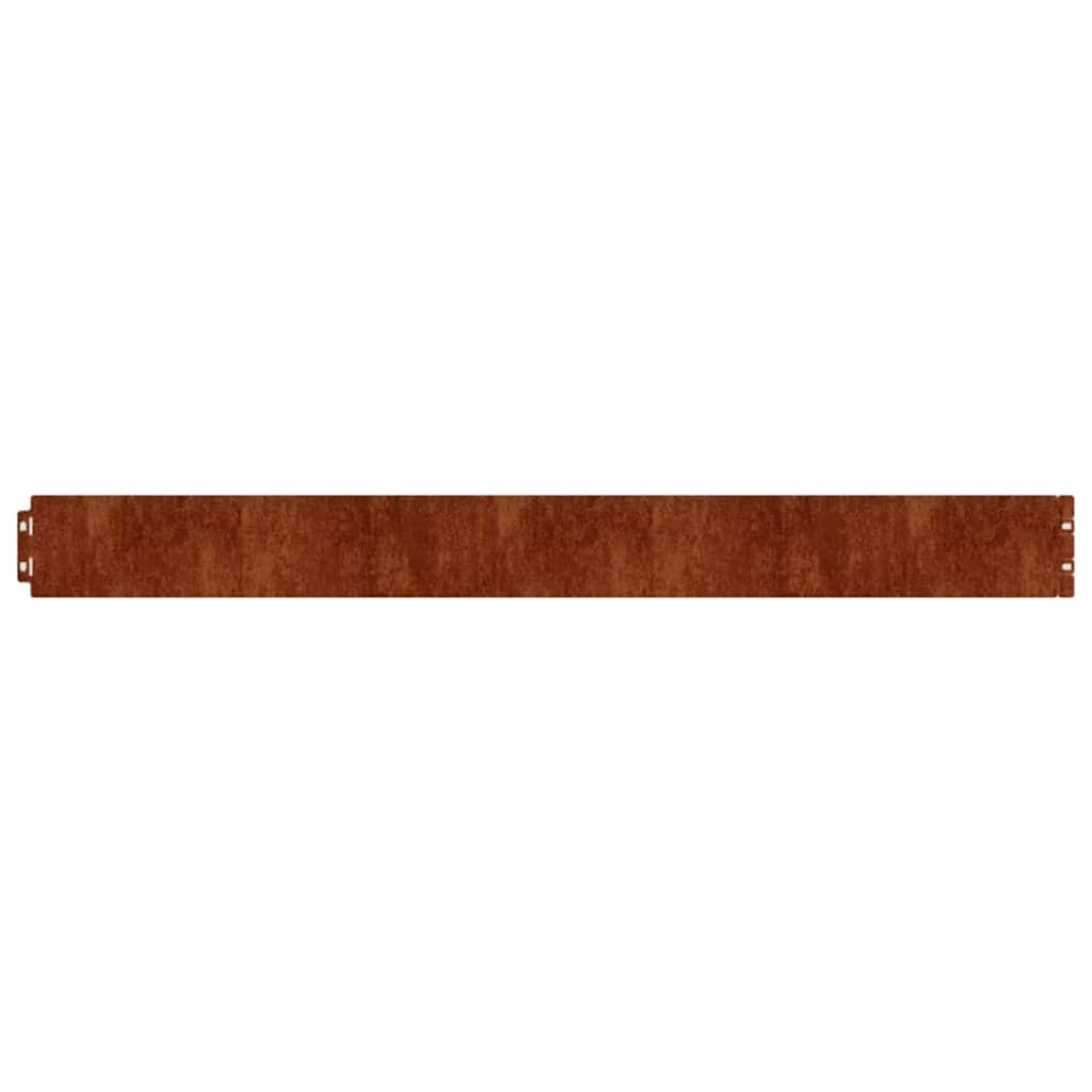 Bordure per Prato 10 pz 10x103 cm Flessibili in Acciaio Corten