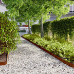 Bordure per Prato 10 pz 10x103 cm Flessibili in Acciaio Corten