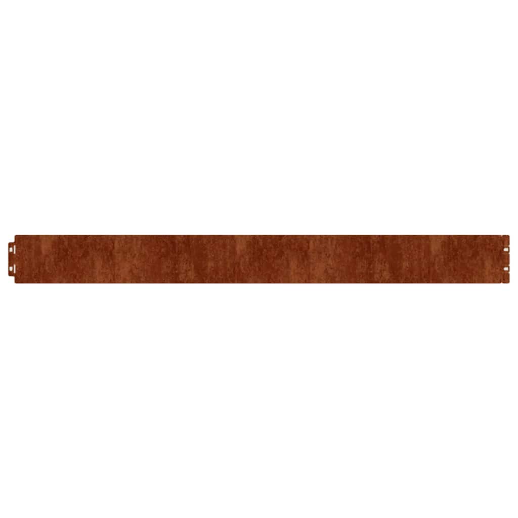 Bordure per Prato 50 pz 10x103 cm Flessibili in Acciaio Corten