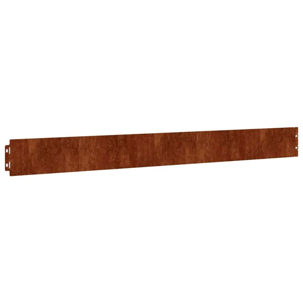 Bordure per Prato 50 pz 10x103 cm Flessibili in Acciaio Corten