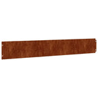 Bordure per Prato 10 pz 15x103 cm Flessibili in Acciaio Corten