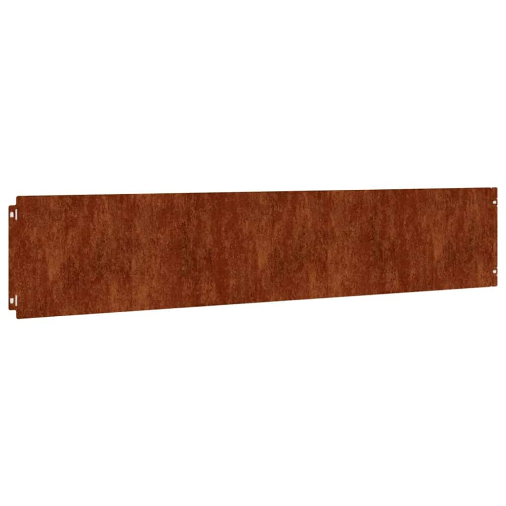 Bordure per Prato 10 pz 20x103 cm Flessibili in Acciaio Corten