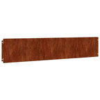 Bordure per Prato 10 pz 20x103 cm Flessibili in Acciaio Corten