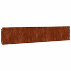 Bordure per Prato 10 pz 20x103 cm Flessibili in Acciaio Corten