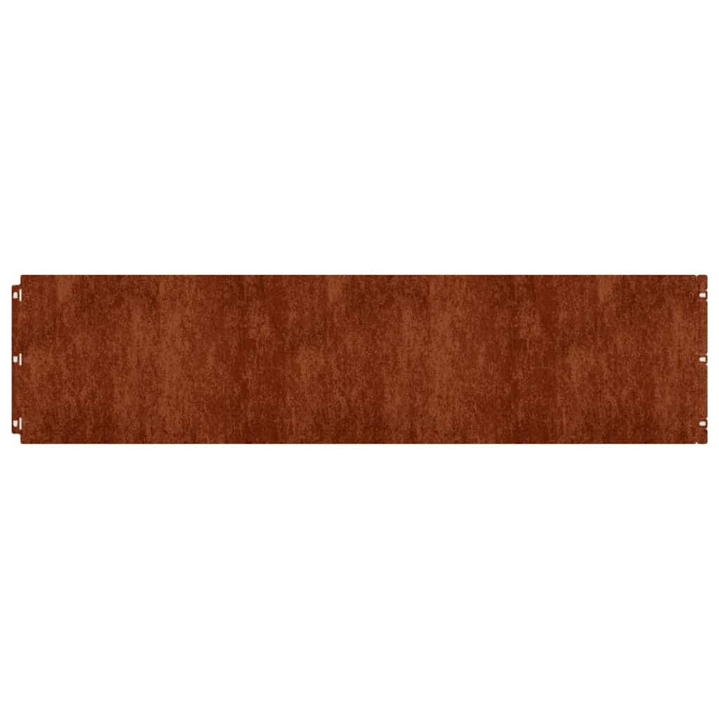 Bordure per Prato 10 pz 25x103 cm Flessibili in Acciaio Corten