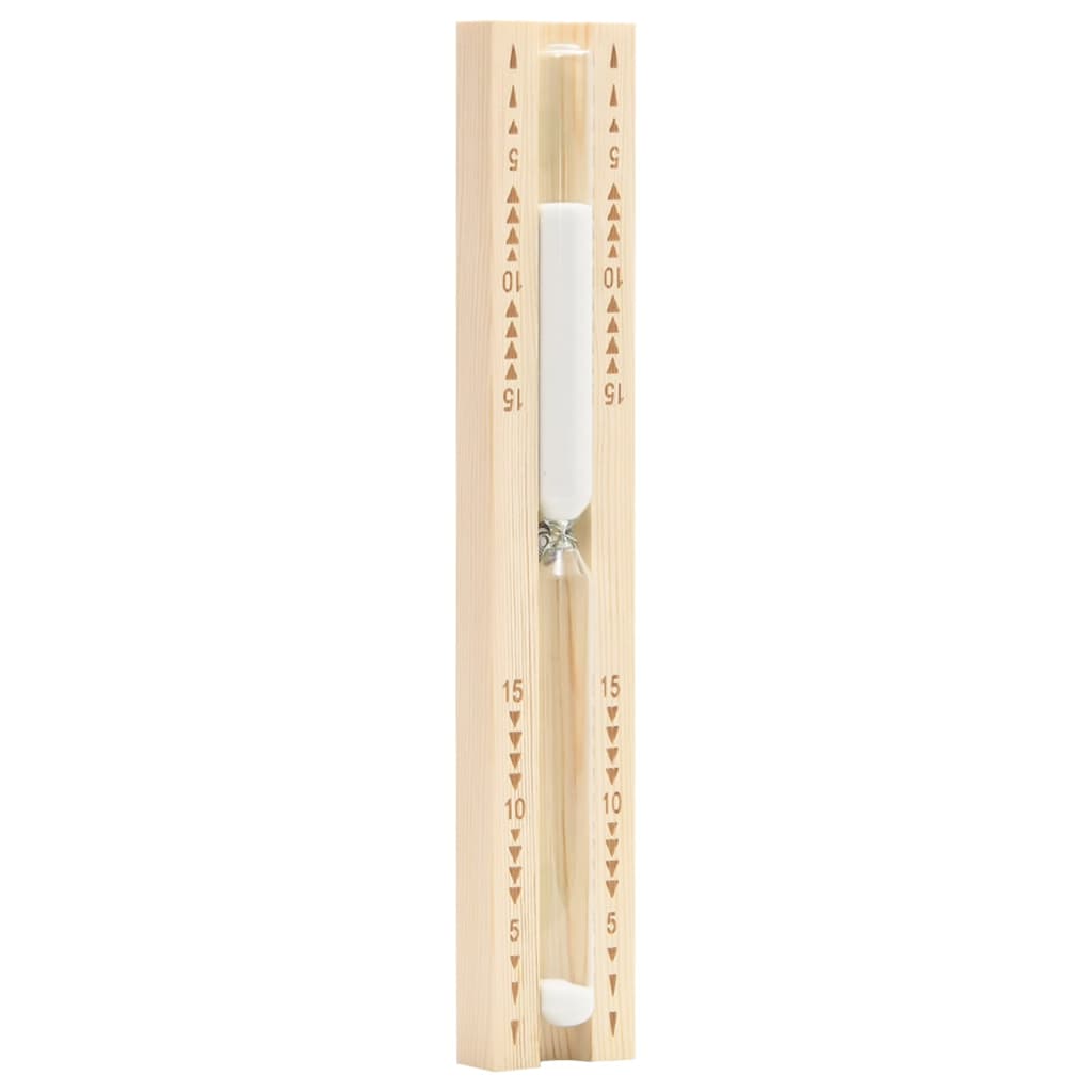 Set Timer Igrotermografo e Clessidra Sauna 2 in 1 Legno Massello Pino