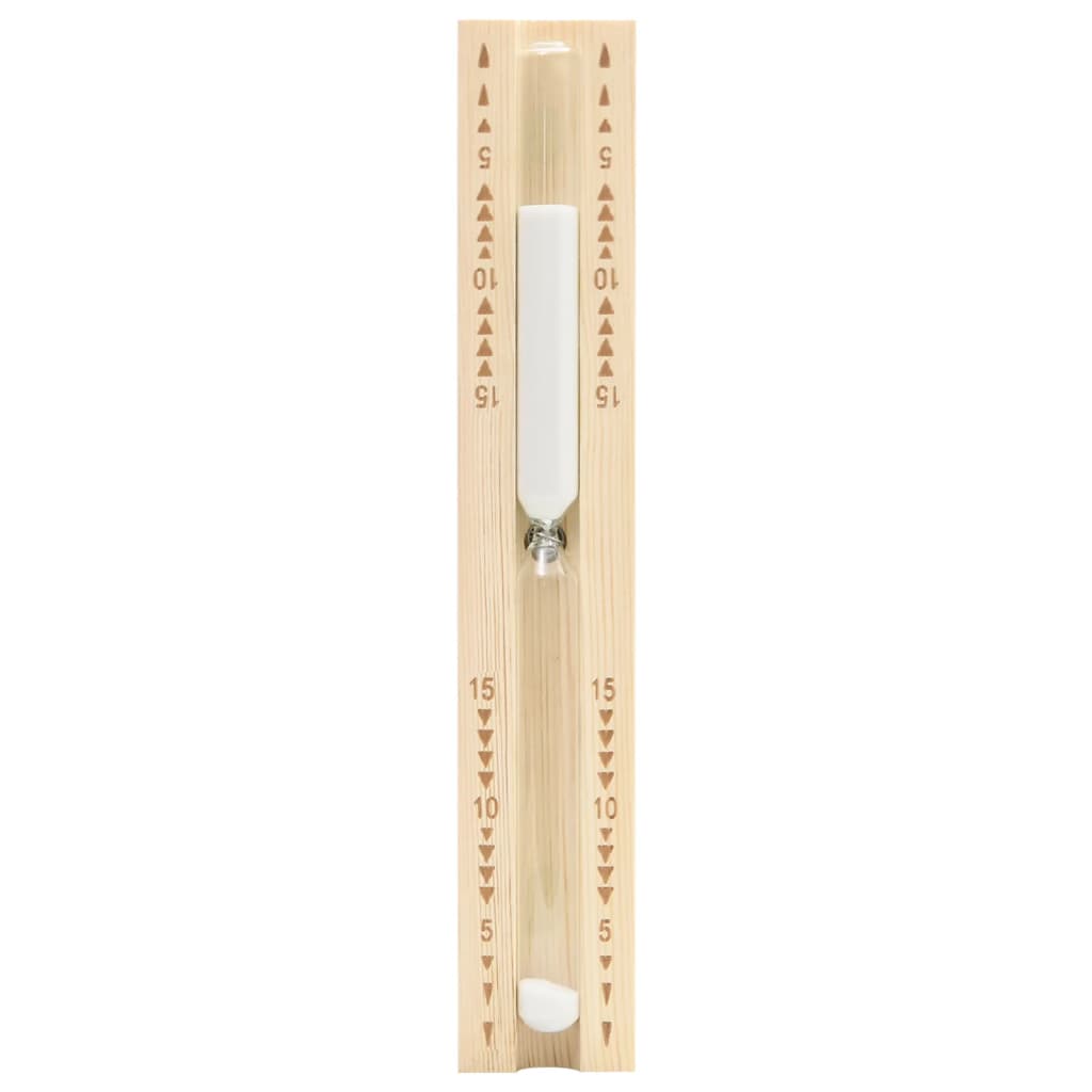 Set Timer Igrotermografo e Clessidra Sauna 2 in 1 Legno Massello Pino