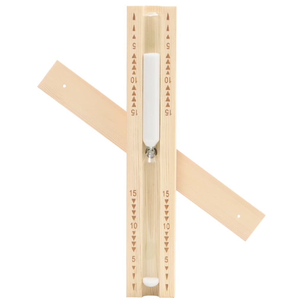 Set Timer Igrotermografo e Clessidra Sauna 2 in 1 Legno Massello Pino