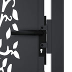 Cancello da giardino antracite 100x75 cm in acciaio con design ad albero