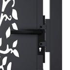 Cancello da giardino antracite 100x125 cm in acciaio con design ad albero