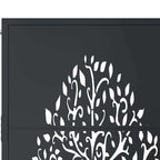 Cancello da giardino antracite 100x200 cm in acciaio con design ad albero