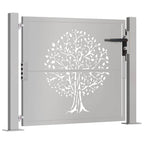 Cancello da giardino 100x75 cm in acciaio Corten con design ad albero