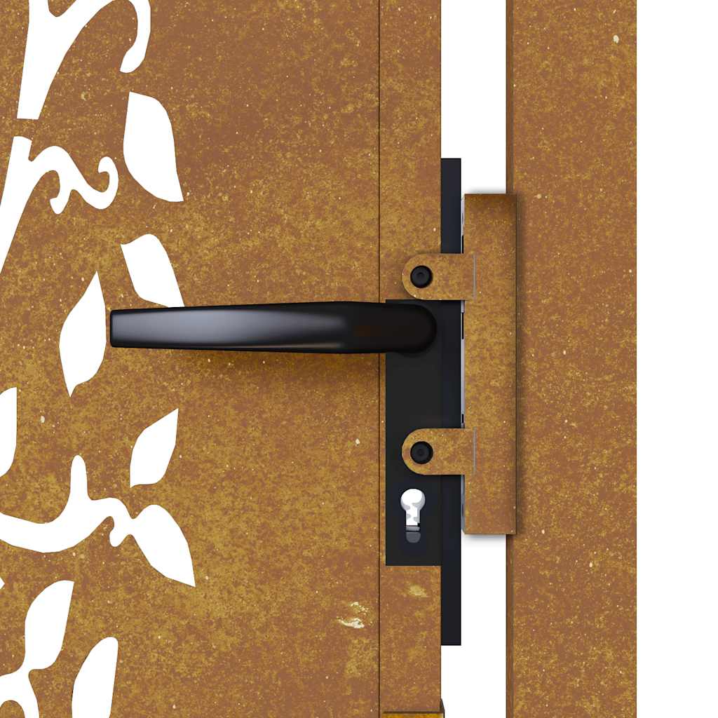 Cancello da giardino 100x75 cm in acciaio Corten con design ad albero