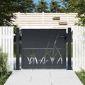 Cancello da giardino antracite 100x75 cm in acciaio con design geometrico