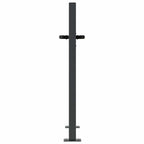Cancello da giardino antracite 100x100 cm in acciaio con design laser