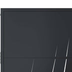 Cancello da giardino antracite 100x125 cm in acciaio con design tagliato al laser