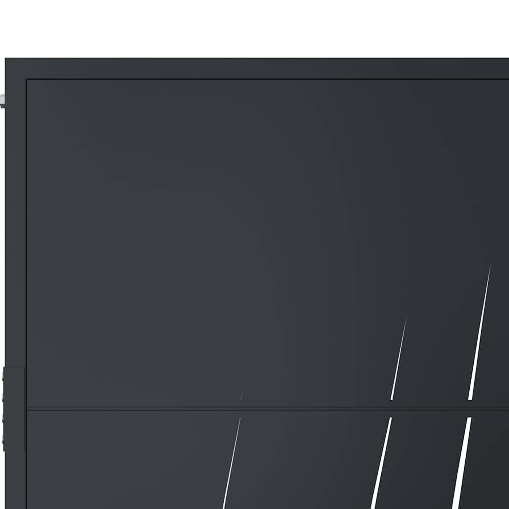 Cancello da giardino antracite 100x125 cm in acciaio con design tagliato al laser
